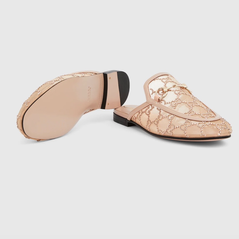 Women's GG Crystal Princetown Slipper - Picture 4 of 9